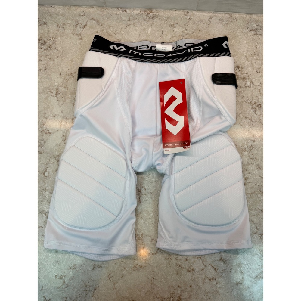 McDavid Rival 5-Pad Football Girdle Youth Large White Padded Shorts  YL NWT